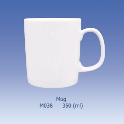 馬克杯 M038(350ML)、客製化茶具茶壺馬克杯LOGO文字網版印刷、可當餐具使用