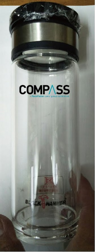 BLACK HAMMER 巧緹耐熱玻璃水瓶530ml (附布套)BH-G532 客製化玻璃隨身杯 彩色印刷